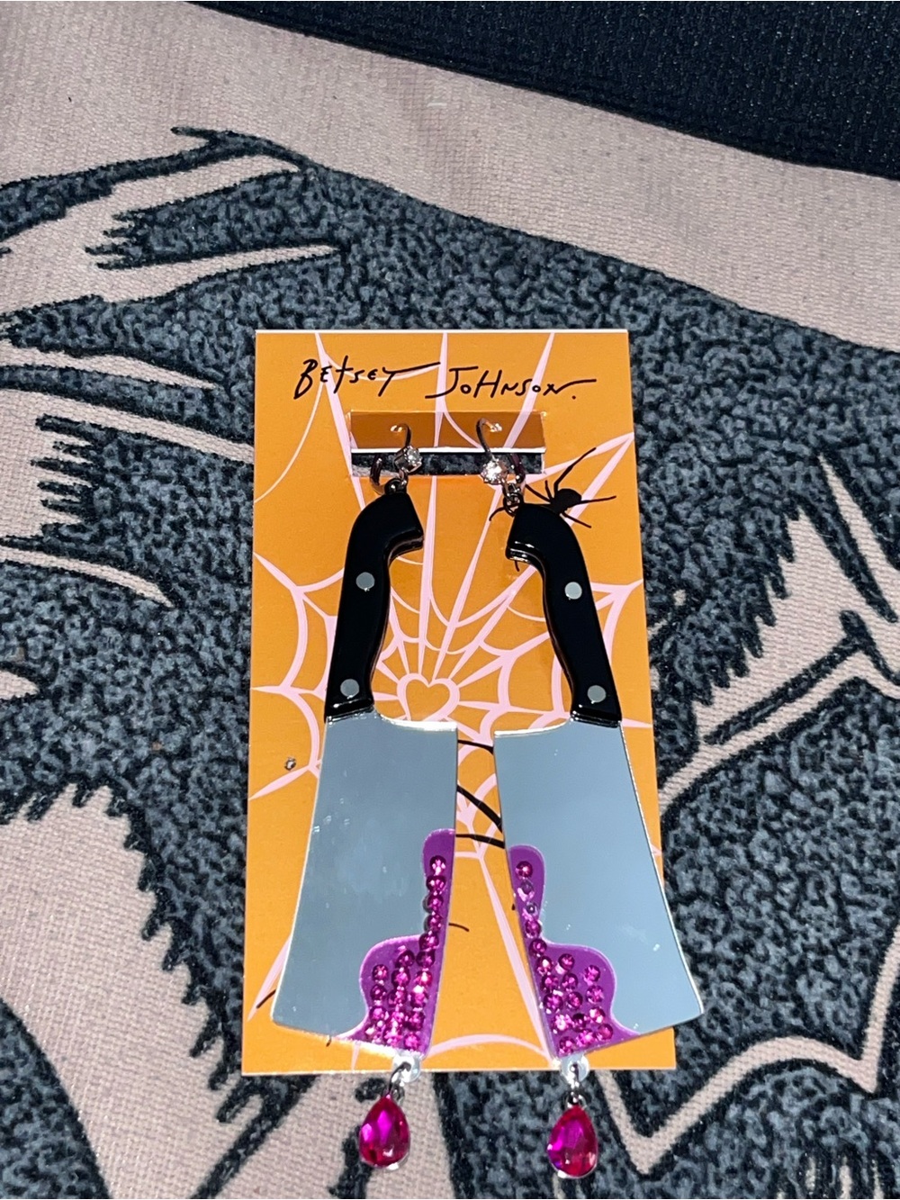 ✨BNIB!Betsey Johnson Halloween Cleaver Earrings! Super Cute!✨